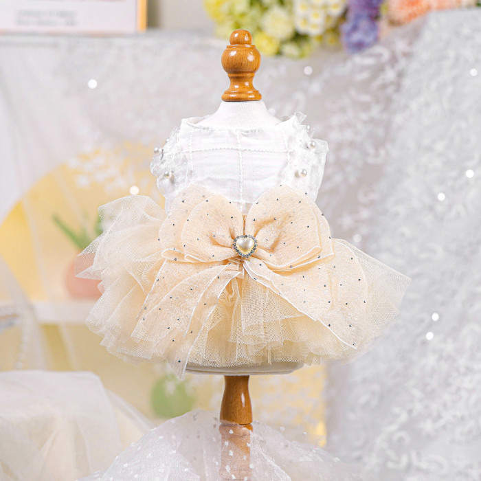 Pet Clothes Dog Cat Clothing Warm Wedding Birthday Dress Skirt Costume Jumpsuit Puppy Apparel