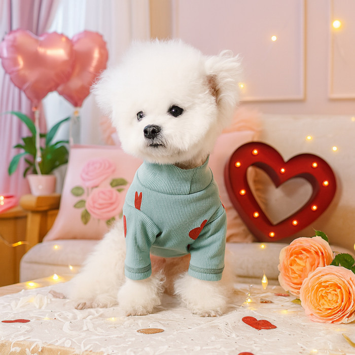 Warm Comfortable Pet Clothes Dog Cat Clothing Love Shirt Sweater Puppy Apparel