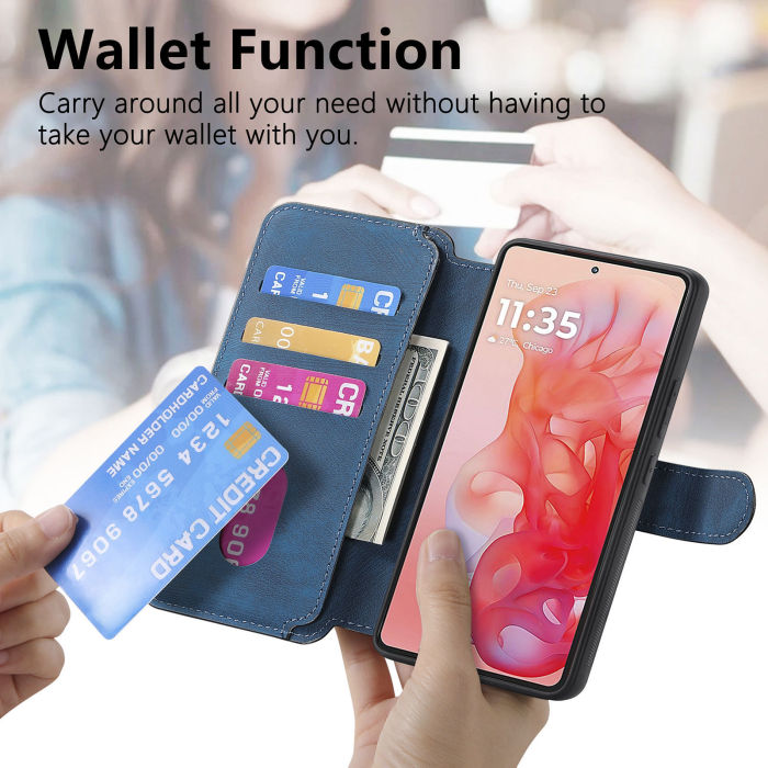 For Motorola Moto G 5G 2024 2025 Edge 50 Business Wallet Flip Leather Phone Case