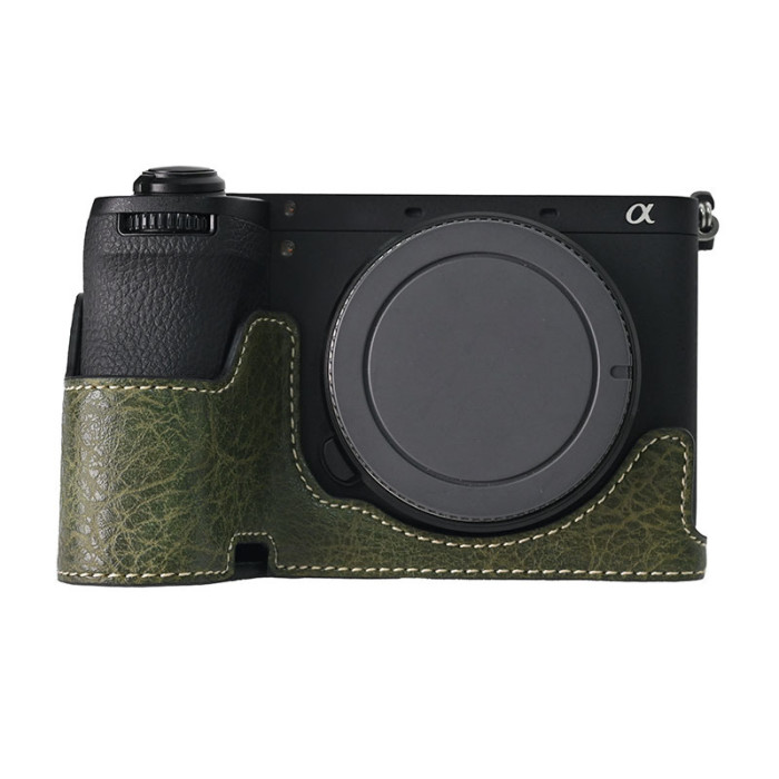 For Sony A6700 Lychee Pattern PU Magnetic Base Black Green Blue