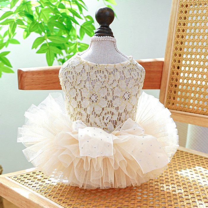 Pet Dog Cat Peach Blossom Dress Clothes Pet Dog Clothing Cute Puppy  Costume Coat Apparel