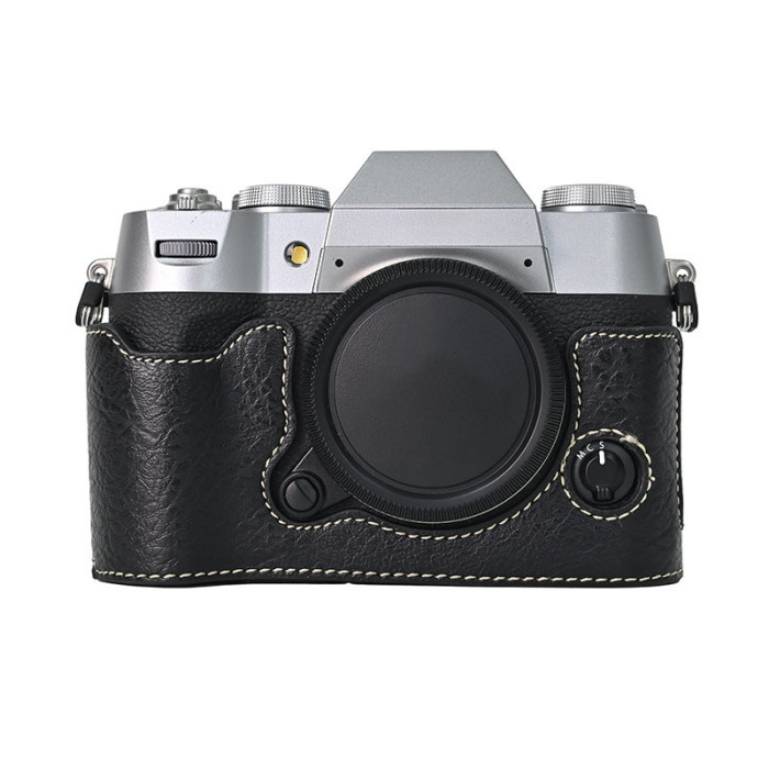 For Fujifilm XT50 Lychee Pattern PU Magnetic Base Black Green Pink