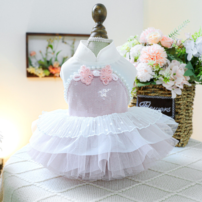 Pet Clothes Dog Cat Clothing Warm Wedding Birthday Dress Skirt Costume Jumpsuit Puppy Apparel