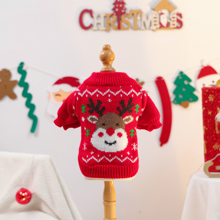 Halloween Warm Pet Clothes Dog Cat Sweater Costume Jumpsuit Puppy Apparel  Autumn Winter