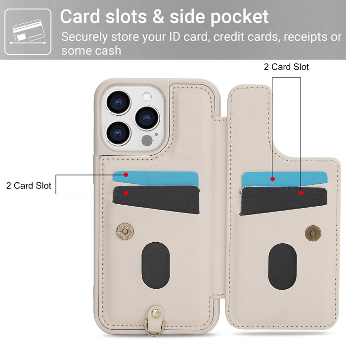 Copy For iPhone 17 AIR 17 16 Pro Max 15 14 13 12 XR XS Shockproof Leather Wallet Phone Case