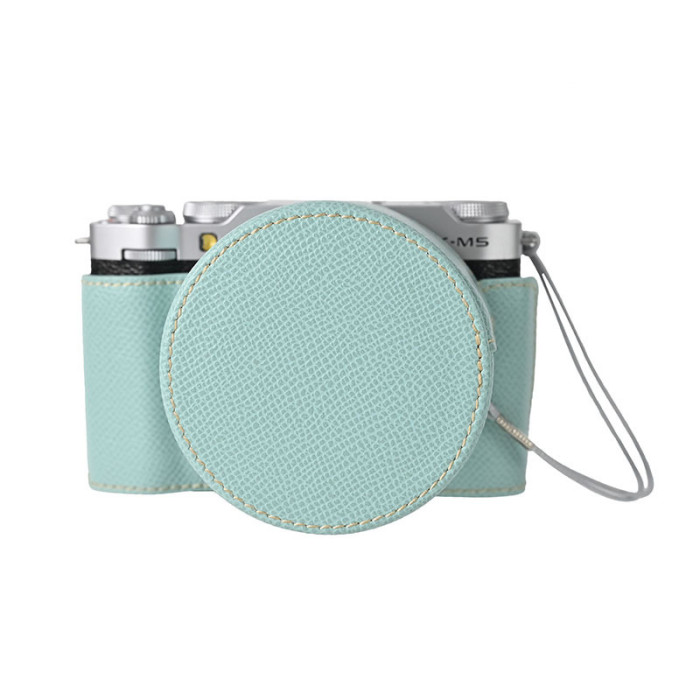 For Fujifilm X-M5: Palm Pattern PU Magnetic Base + Optional V502 Lens Case + V304 Shoulder Strap + V404 Wrist Strap