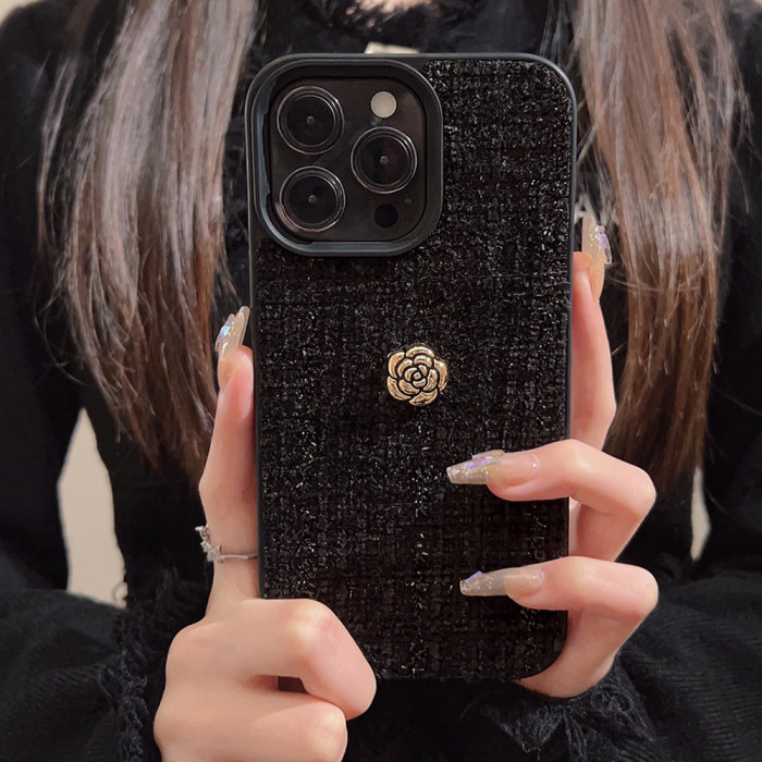 For iPhone 16 Pro Max 15 14 13 12 11 Phone Cover Artistic Camellia Classic Case