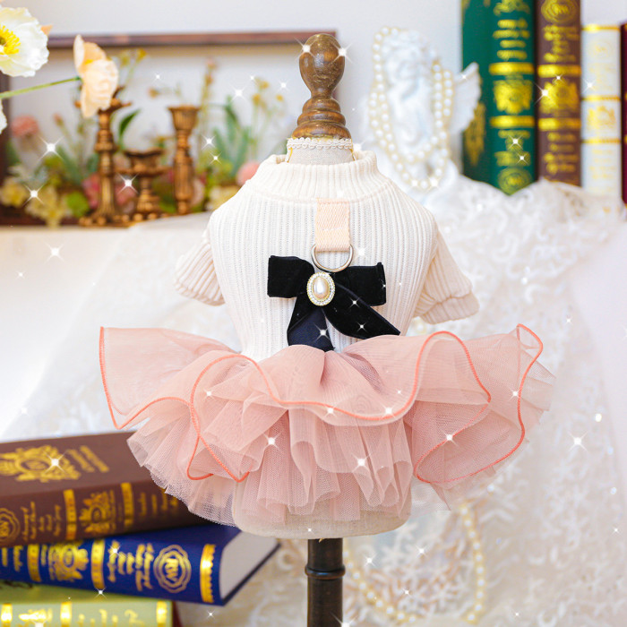 Pet Clothes Dog Cat Clothing Warm Wedding Birthday Dress Skirt Costume Jumpsuit Puppy Apparel