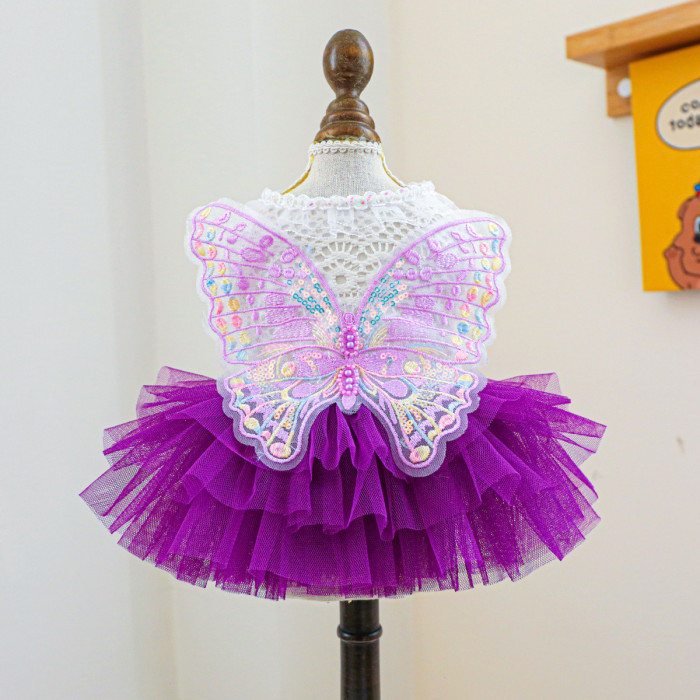 Pet Clothes Dog Cat Clothing Warm Wedding Birthday Dress Skirt Costume Jumpsuit Puppy Apparel