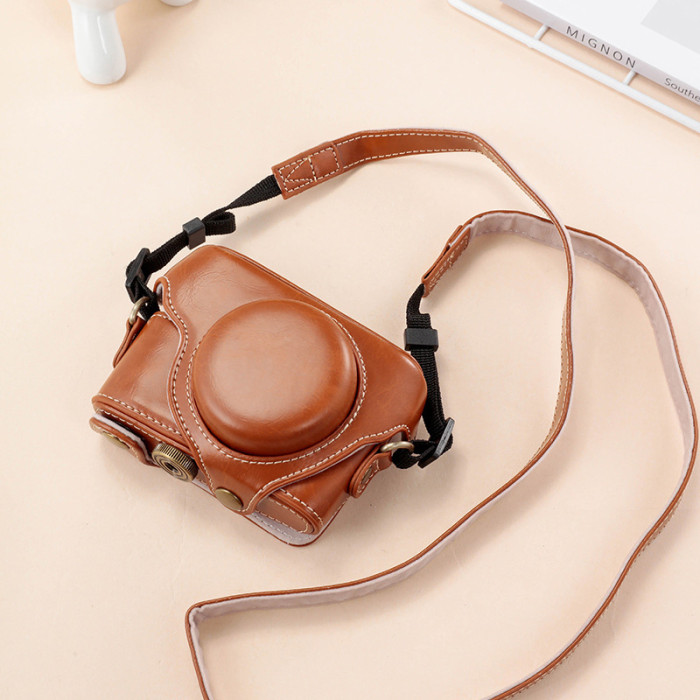 For Sony Rx100m6 RX100 M2 M3 M4 M5A M5 Camera Bag Leather Case Wx700 HX90 black