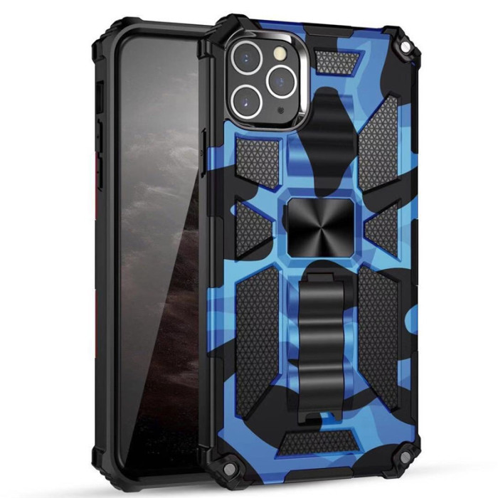 For iPhone 16 Pro Max 15 14 13 12 11 XR XS 7 8  Phone Cover Magnetic Bracket Camouflage Case