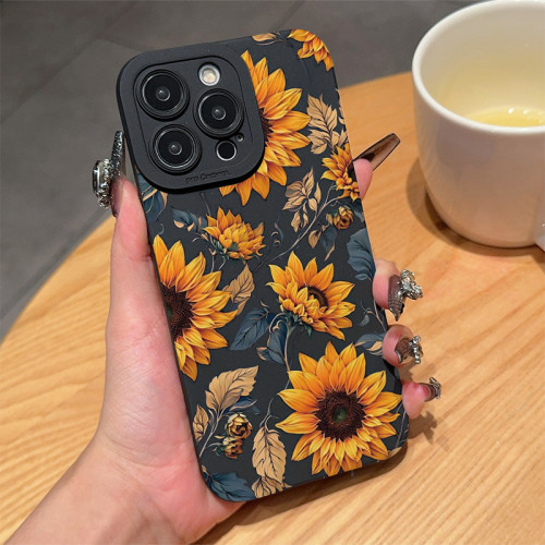 For Apple iPhone 16 15 14 13 12 11 8 7 XS/XR Pro Max Sunflower Phone Case Cover