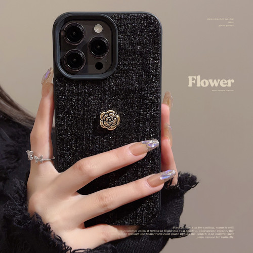 For iPhone 16 Pro Max 15 14 13 12 11 Phone Cover Artistic Camellia Classic Case