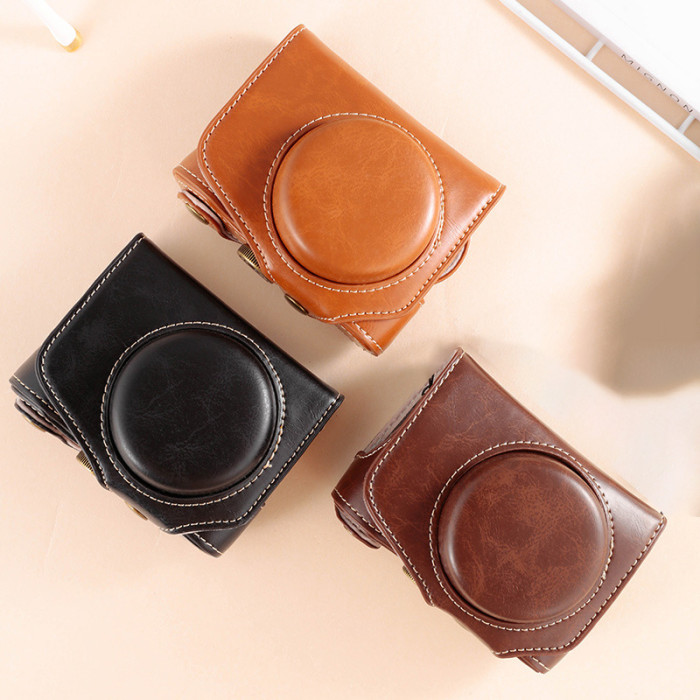 For Canon G7x2 G7x3 G9x Sx720 SX730 Sx740 Camera Bag Cover Case black brown