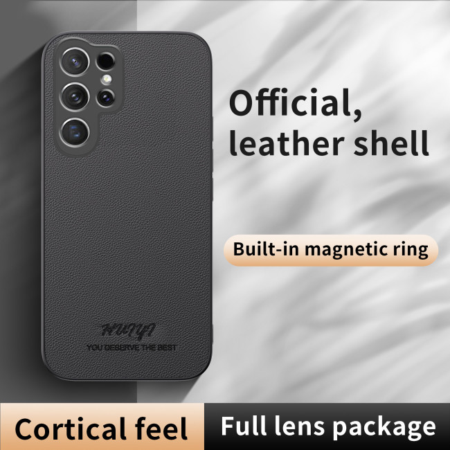 For Samsung Galaxy S25 Ultra S24 S23 S22 S21 FE Phone Case Magnetic Leather Pattern Cover