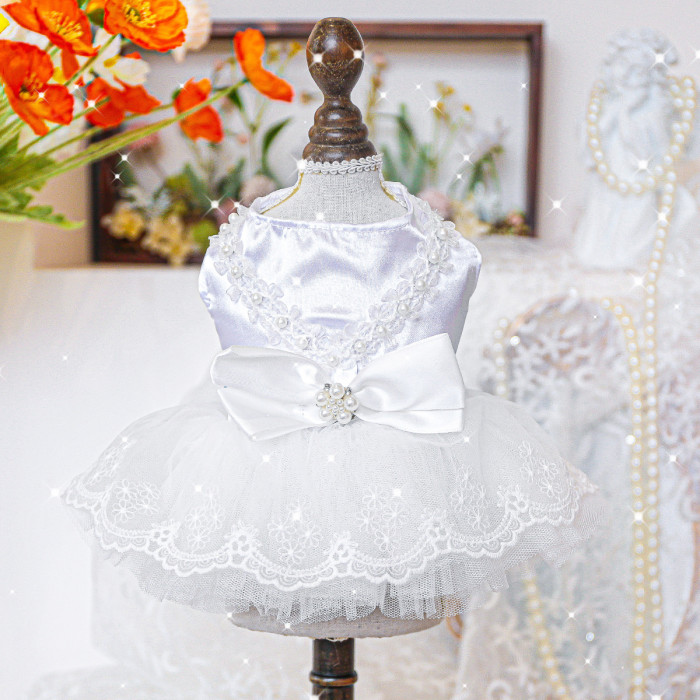 Pet Clothes Dog Cat Clothing Warm Wedding Birthday Dress Skirt Costume Jumpsuit Puppy Apparel