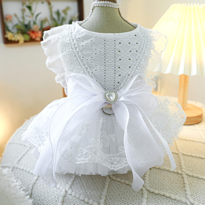Pet Clothes Dog Cat Clothing Warm Wedding Birthday Dress Skirt Costume Jumpsuit Puppy Apparel