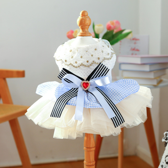 Pet Clothes Dog Cat Clothing Warm Wedding Birthday Dress Skirt Costume Jumpsuit Puppy Apparel