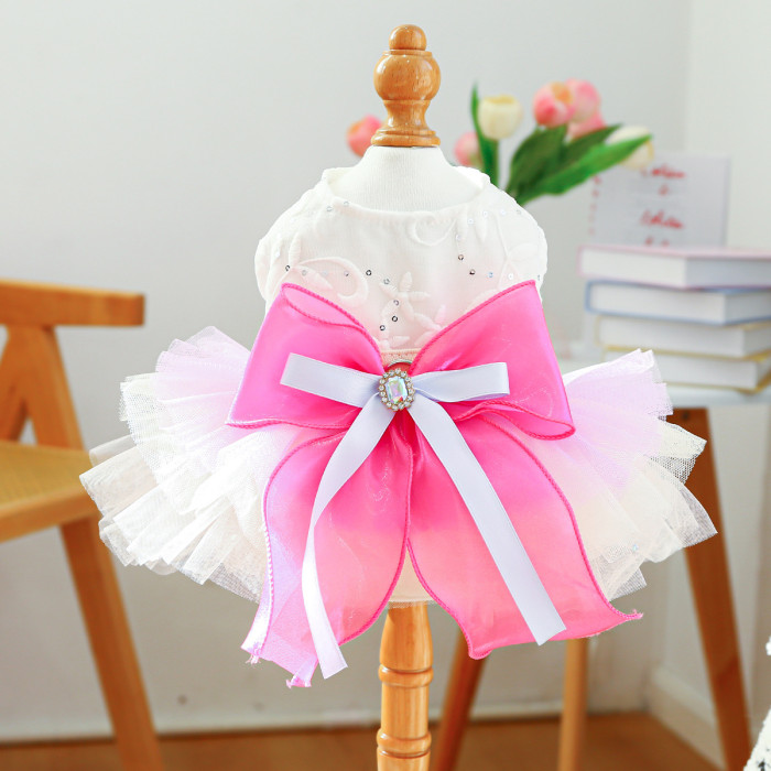 Pet Clothes Dog Cat Clothing Warm Wedding Birthday Dress Skirt Costume Jumpsuit Puppy Apparel