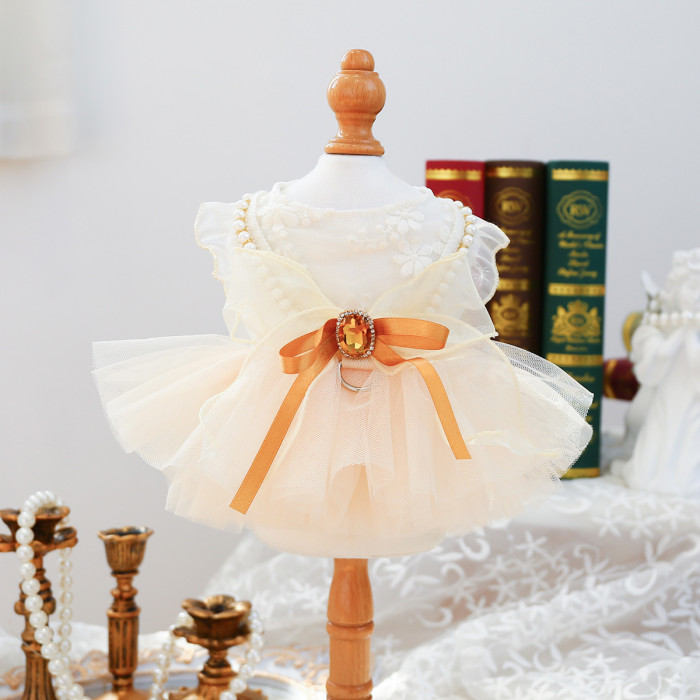 Pet Clothes Dog Cat Clothing Warm Wedding Birthday Dress Skirt Costume Jumpsuit Puppy Apparel