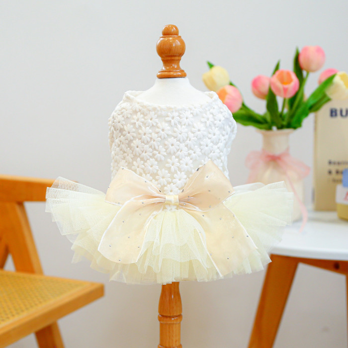 Pet Clothes Dog Cat Clothing Warm Wedding Birthday Dress Skirt Costume Jumpsuit Puppy Apparel
