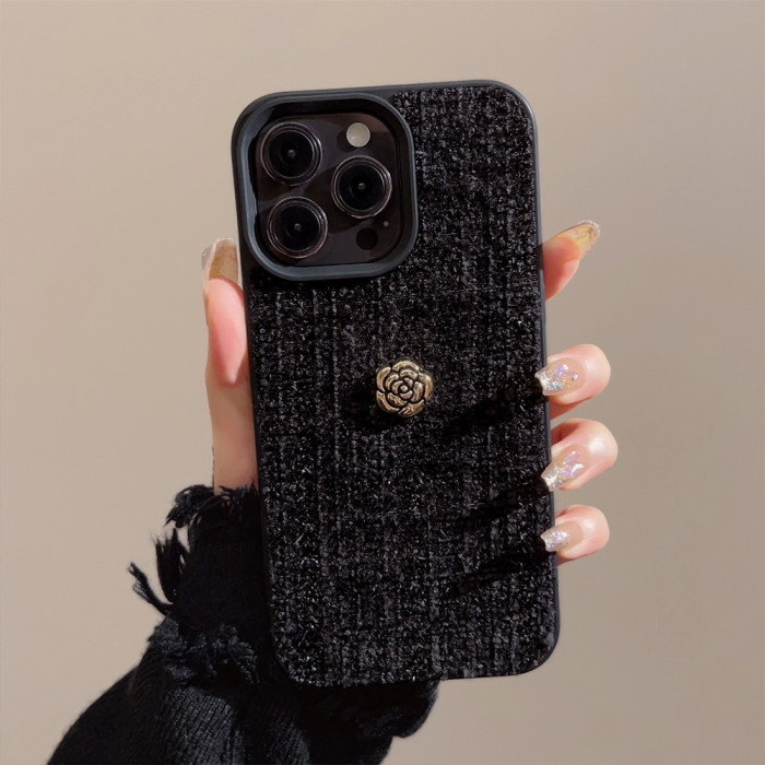 For iPhone 16 Pro Max 15 14 13 12 11 Phone Cover Artistic Camellia Classic Case