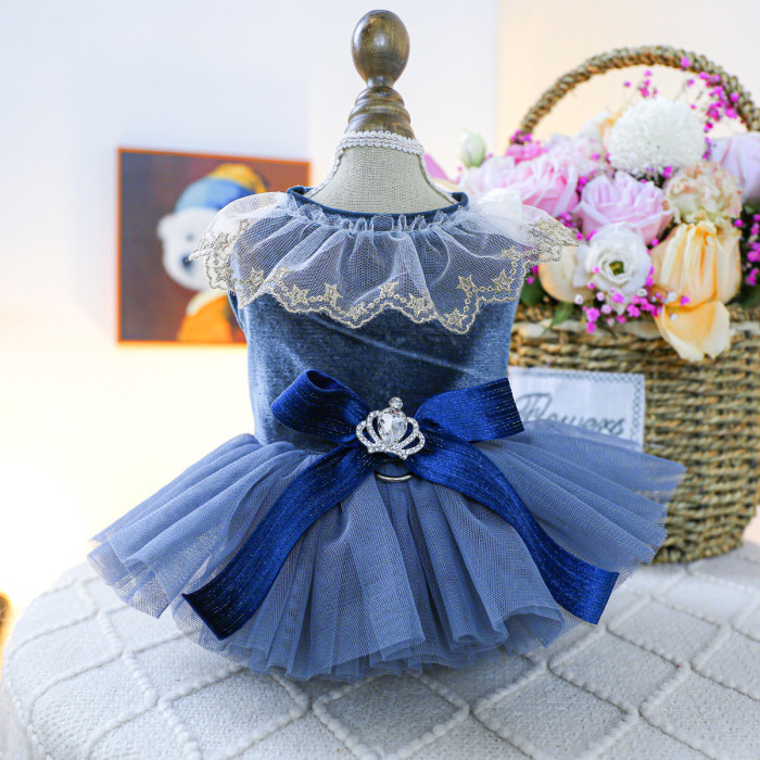 Pet Clothes Dog Cat Clothing Warm Wedding Birthday Dress Skirt Costume Jumpsuit Puppy Apparel