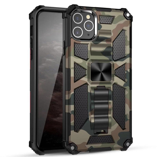 For iPhone 16 Pro Max 15 14 13 12 11 XR XS 7 8  Phone Cover Magnetic Bracket Camouflage Case