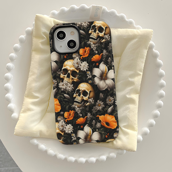 For iPhone 17 Air 17 16 Pro Max 15 14 13 12 11 Phone Cover Halloween Ghost Skull