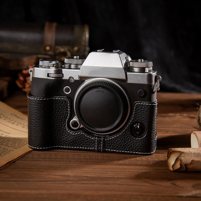 For Fujifilm X-T3 Leather Case Protective Case Camera Leather Base green black blue