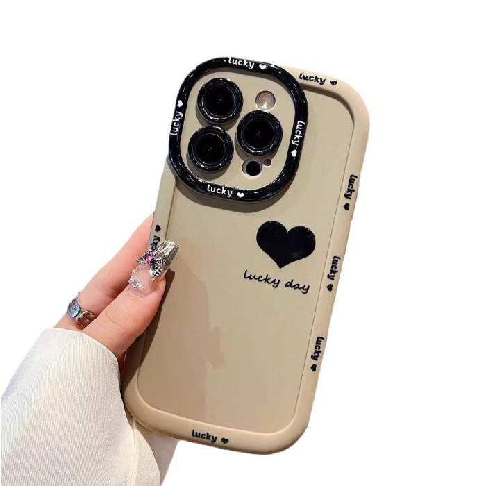For iPhone 16 Pro Max 15 14 13 12 11 XR XS 7 8 Phone Cover Lucky Day Love Case