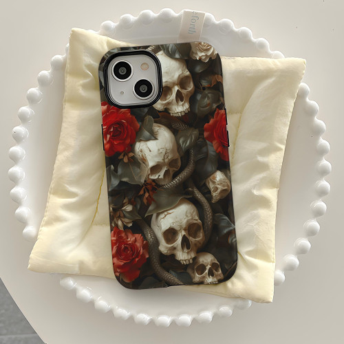 For iPhone 17 Air 17 16 Pro Max 15 14 13 12 11 Phone Cover Halloween Ghost Skull