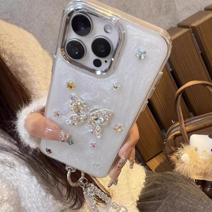 For Apple iPhone 17 air 17 16 15 Pro Max 14 13 12 11 8 7 XR XS Butterfly Cover Phone Case 