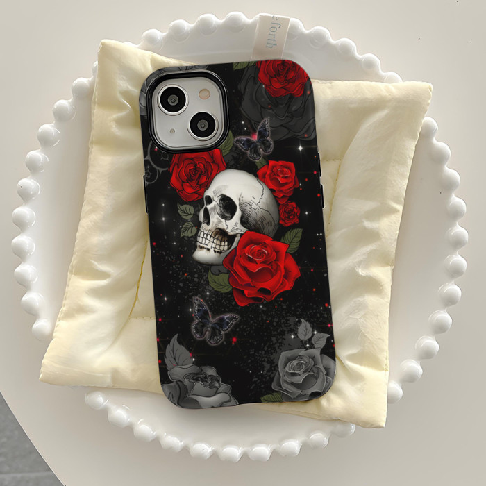 For iPhone 17 Air 17 16 Pro Max 15 14 13 12 11 Phone Cover Halloween Ghost Skull
