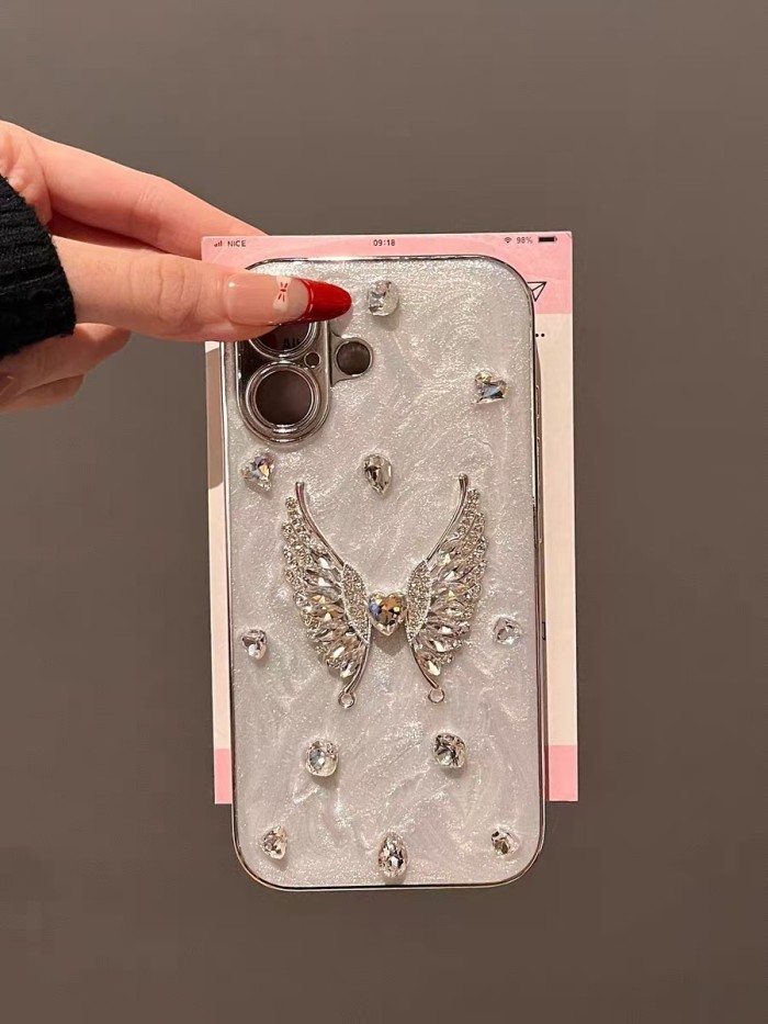For Apple iPhone 16 15 Pro Max 14 13 12 11 8 7XR XS Angel Wings Phone Case Cover 