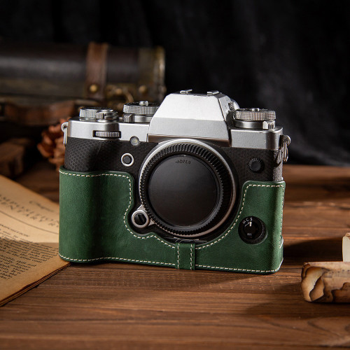 For Fujifilm X-T3 Leather Case Protective Case Camera Leather Base green black blue