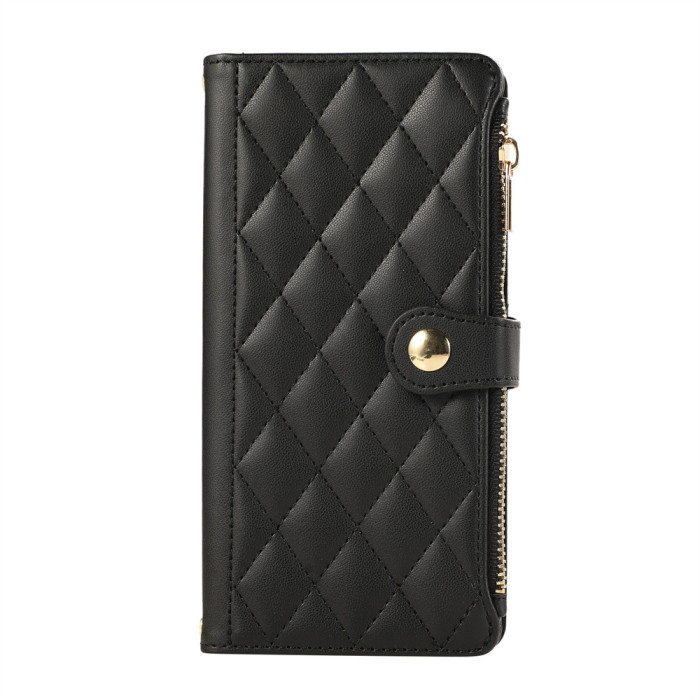 For Apple iPhone 16 Pro Max 15 14 13 12 11 XR XS 7 8 Classic Leather Wallet Phone Case Long rope+short rope