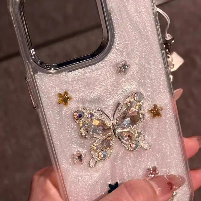 For Apple iPhone 17 air 17 16 15 Pro Max 14 13 12 11 8 7 XR XS Butterfly Cover Phone Case 
