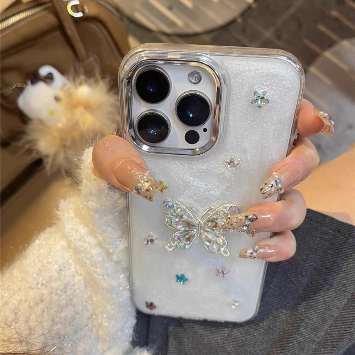 For Apple iPhone 17 air 17 16 15 Pro Max 14 13 12 11 8 7 XR XS Butterfly Cover Phone Case 
