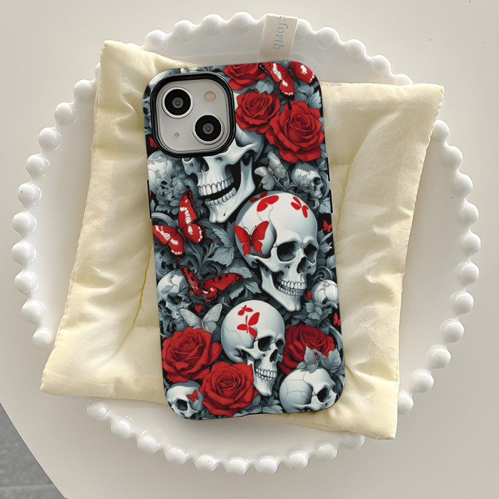 For iPhone 17 Air 17 16 Pro Max 15 14 13 12 11 Phone Cover Halloween Ghost Skull