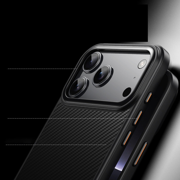 For iPhone 17 Air 17 16 Pro Max 15 14 Phone Case Carbon Fiber Pattern Magnetic