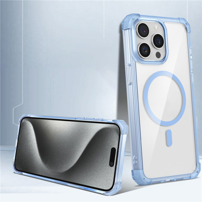 For iPhone 17 Air 17 Pro Max 16 15 14 13 12 11 Phone Cover Transparent Magnetic