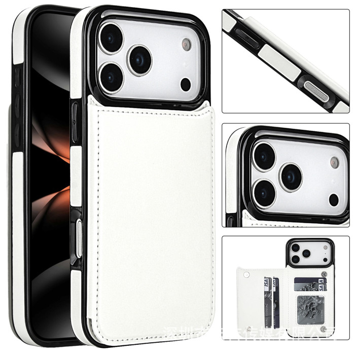 For iPhone 17 Air 17 16 Pro Max 15 14 13 12 11 XR 7 8 Phone Cover Leather Wallet