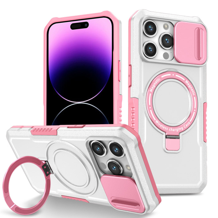 For iPhone 17 Air 17 Pro Max 16 15 14 13 12 Phone Case Sliding Window Magnetic