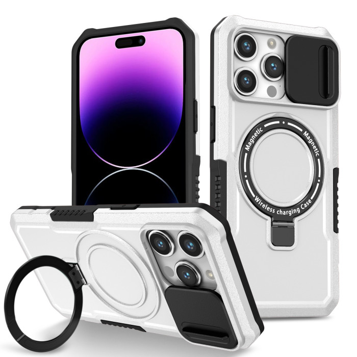 For iPhone 17 Air 17 Pro Max 16 15 14 13 12 Phone Case Sliding Window Magnetic