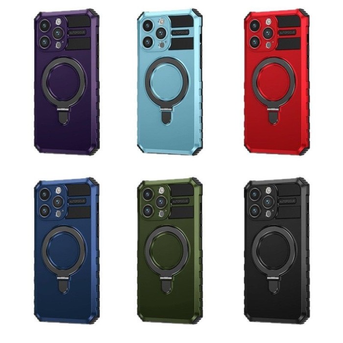 For iPhone 17 Air 17 16 Pro Max 15 14 13 12 11 Phone Cover Ring Magnetic Bracket