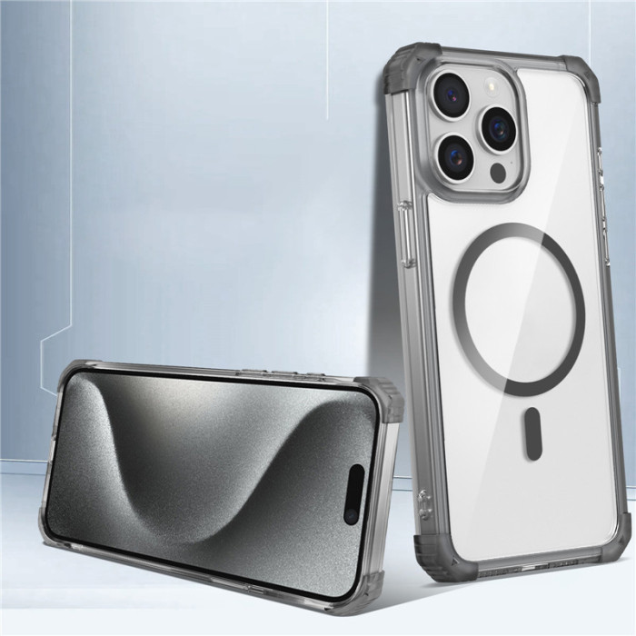 For iPhone 17 Air 17 Pro Max 16 15 14 13 12 11 Phone Cover Transparent Magnetic