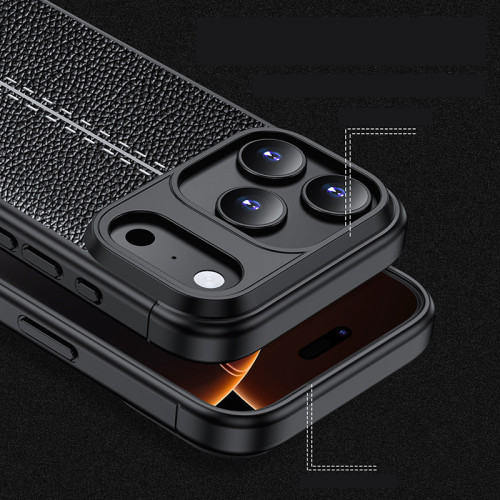 For iPhone 17 Air 17 16 Pro Max 15 14 13 12 11 7 8 XR XS Phone Cover Leather Pattern