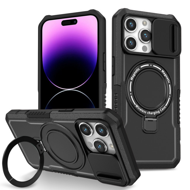 For iPhone 17 Air 17 Pro Max 16 15 14 13 12 Phone Case Sliding Window Magnetic