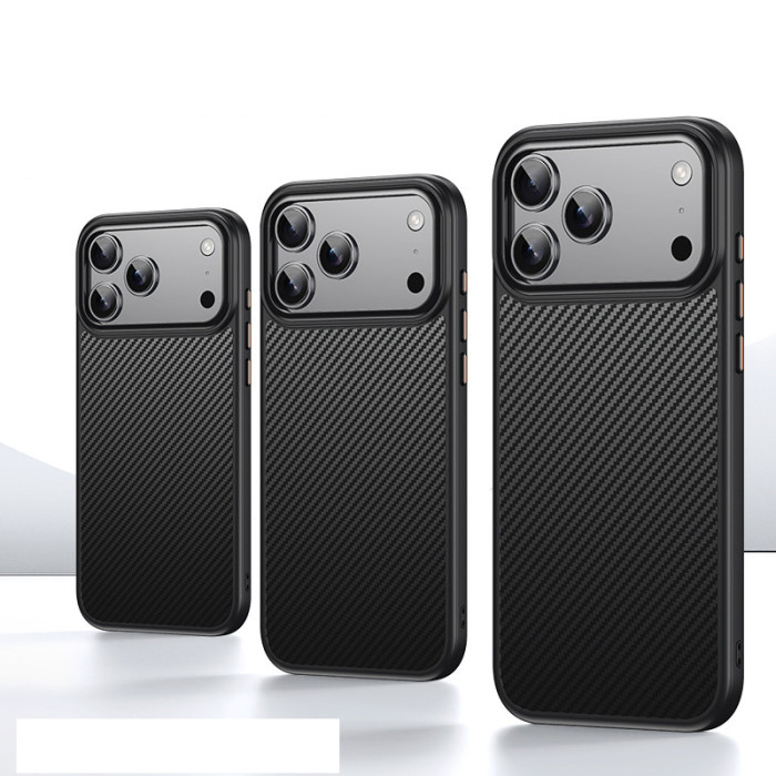 For iPhone 17 Air 17 16 Pro Max 15 14 Phone Case Carbon Fiber Pattern Magnetic